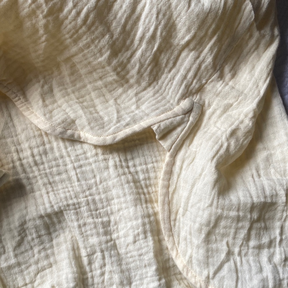 Magaschoni Cream Organic Cotton Textured Top - Picture 4 of 5